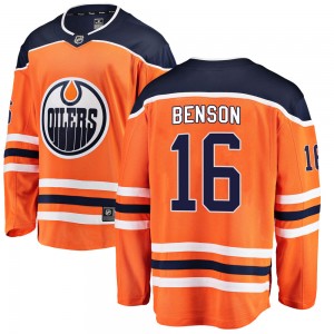 Tyler Benson Edmonton Oilers Youth Fanatics Branded Orange Breakaway Home Jersey