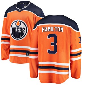 Al Hamilton Edmonton Oilers Youth Fanatics Branded Authentic Orange r Home Breakaway Jersey