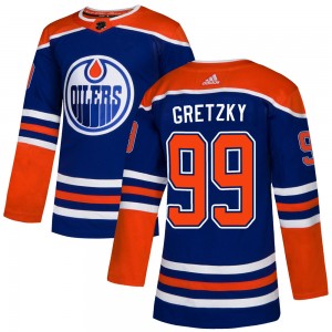 Wayne Gretzky Edmonton Oilers Men's Adidas Authentic Royal Alternate Jersey