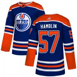 James Hamblin Edmonton Oilers Men's Adidas Authentic Royal Alternate Jersey