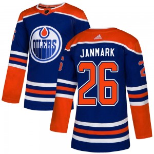 Mattias Janmark Edmonton Oilers Men's Adidas Authentic Royal Alternate Jersey
