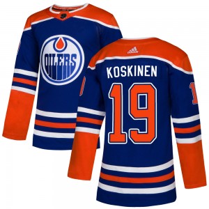 Mikko Koskinen Edmonton Oilers Men's Adidas Authentic Royal Alternate Jersey