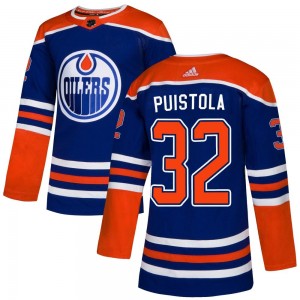 Patrik Puistola Edmonton Oilers Men's Adidas Authentic Royal Alternate Jersey
