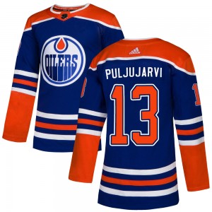 Jesse Puljujarvi Edmonton Oilers Men's Adidas Authentic Royal Alternate Jersey