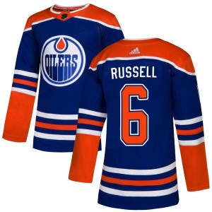 Kris Russell Edmonton Oilers Men's Adidas Authentic Royal Alternate Jersey