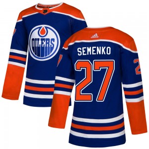 Dave Semenko Edmonton Oilers Men's Adidas Authentic Royal Alternate Jersey