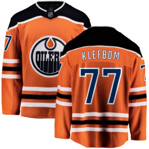Oscar Klefbom Edmonton Oilers Men's Fanatics Branded Orange Home Breakaway Jersey