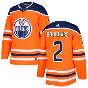 Evan Bouchard Edmonton Oilers Men's Adidas Authentic Orange r Home Jersey