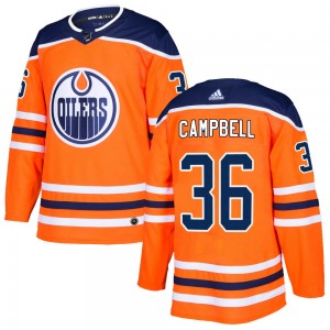 Jack Campbell Edmonton Oilers Men's Adidas Authentic Orange r Home Jersey