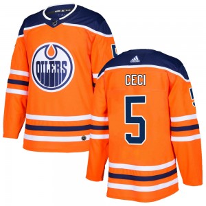 Cody Ceci Edmonton Oilers Men's Adidas Authentic Orange r Home Jersey