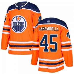 Joe Gambardella Edmonton Oilers Men's Adidas Authentic Orange r Home Jersey