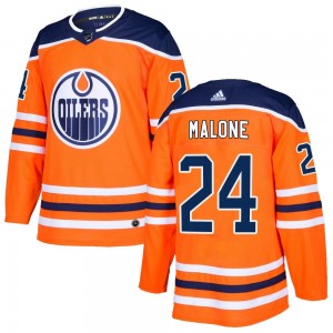 Brad Malone Edmonton Oilers Men's Adidas Authentic Orange r Home Jersey