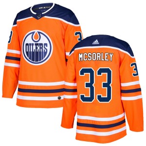 Marty Mcsorley Edmonton Oilers Men's Adidas Authentic Orange r Home Jersey