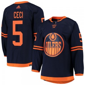 Cody Ceci Edmonton Oilers Men's Adidas Authentic Navy Alternate Primegreen Pro Jersey