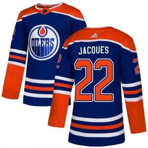 Jean-Francois Jacques Edmonton Oilers Youth Adidas Authentic Royal Alternate Jersey