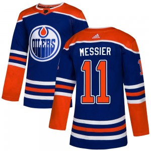 Mark Messier Edmonton Oilers Youth Adidas Authentic Royal Alternate Jersey