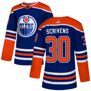 Ben Scrivens Edmonton Oilers Youth Adidas Authentic Royal Alternate Jersey