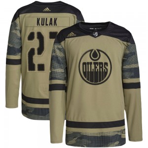 Brett Kulak Edmonton Oilers Men's Adidas Authentic Camo Military Appreciation Practice Jersey
