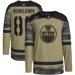 Markus Niemelainen Edmonton Oilers Men's Adidas Authentic Camo Military Appreciation Practice Jersey