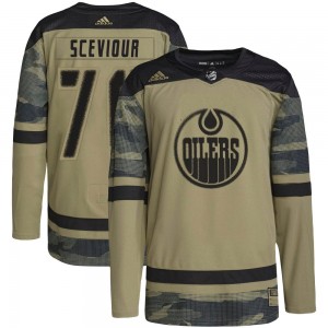 Colton Sceviour Edmonton Oilers Men's Adidas Authentic Camo Military Appreciation Practice Jersey