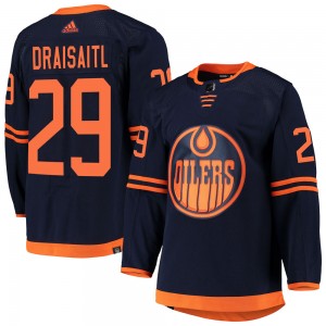 Leon Draisaitl Edmonton Oilers Youth Adidas Authentic Navy Alternate Primegreen Pro Jersey