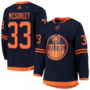 Marty Mcsorley Edmonton Oilers Youth Adidas Authentic Navy Alternate Primegreen Pro Jersey