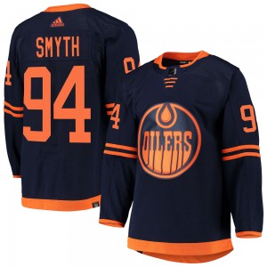 Ryan Smyth Edmonton Oilers Youth Adidas Authentic Navy Alternate Primegreen Pro Jersey