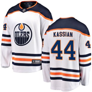 Zack Kassian Edmonton Oilers Youth Fanatics Branded Authentic White Away Breakaway Jersey