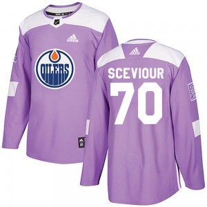 Colton Sceviour Edmonton Oilers Men's Adidas Authentic Purple Fights Cancer Practice Jersey
