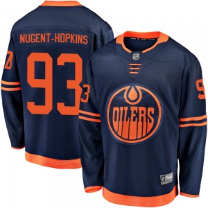 Ryan Nugent-Hopkins Edmonton Oilers Youth Fanatics Branded Navy Breakaway Alternate 2018/19 Jersey