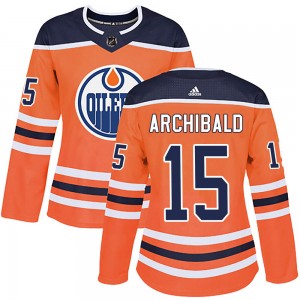 Josh Archibald Edmonton Oilers Women's Adidas Authentic Orange r Home Jersey