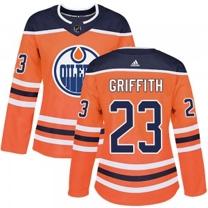 Seth Griffith Edmonton Oilers Women's Adidas Authentic Orange r Home Jersey