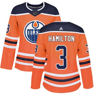 Al Hamilton Edmonton Oilers Women's Adidas Authentic Orange r Home Jersey