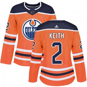 Duncan Keith Edmonton Oilers Women's Adidas Authentic Orange r Home Jersey