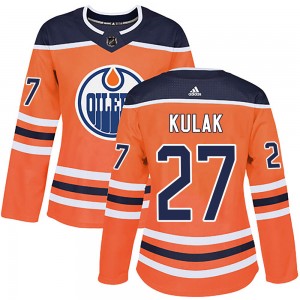Brett Kulak Edmonton Oilers Women's Adidas Authentic Orange r Home Jersey