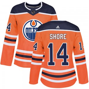 Devin Shore Edmonton Oilers Women's Adidas Authentic Orange r Home Jersey