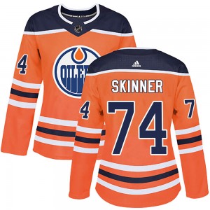 Stuart Skinner Edmonton Oilers Women's Adidas Authentic Orange r Home Jersey
