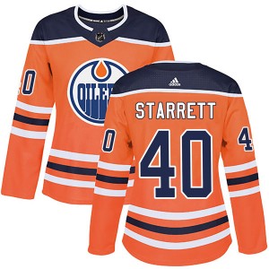 Shane Starrett Edmonton Oilers Women's Adidas Authentic Orange r Home Jersey