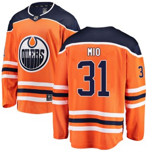Eddie Mio Edmonton Oilers Men's Fanatics Branded Authentic Orange r Home Breakaway Jersey