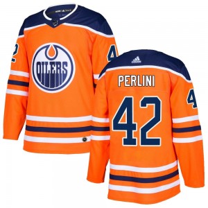 Brendan Perlini Edmonton Oilers Youth Adidas Authentic Orange r Home Jersey