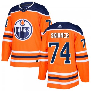 Stuart Skinner Edmonton Oilers Youth Adidas Authentic Orange r Home Jersey
