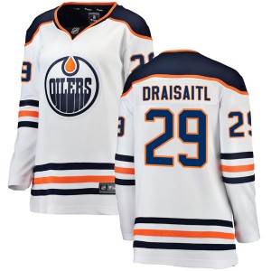 Leon Draisaitl Edmonton Oilers Women's Fanatics Branded Authentic White Away Breakaway Jersey