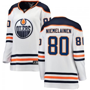 Markus Niemelainen Edmonton Oilers Women's Fanatics Branded White Breakaway Away Jersey