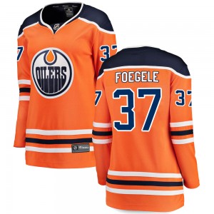 Warren Foegele Edmonton Oilers Women's Fanatics Branded Orange Breakaway Home Jersey