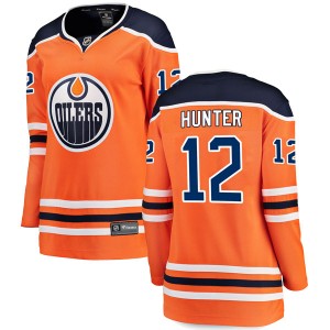 Dave Hunter Edmonton Oilers Women's Fanatics Branded Authentic Orange r Home Breakaway Jersey