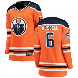 Kris Russell Edmonton Oilers Women's Fanatics Branded Orange Breakaway Home Jersey
