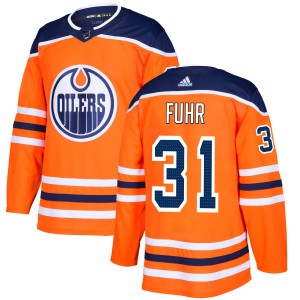 Grant Fuhr Edmonton Oilers Men's Adidas Authentic Royal Jersey
