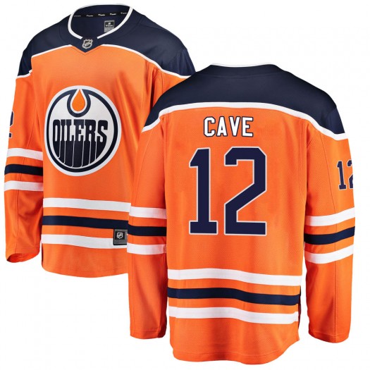 Colby Cave Edmonton Oilers Youth Fanatics Branded Orange Breakaway Home Jersey