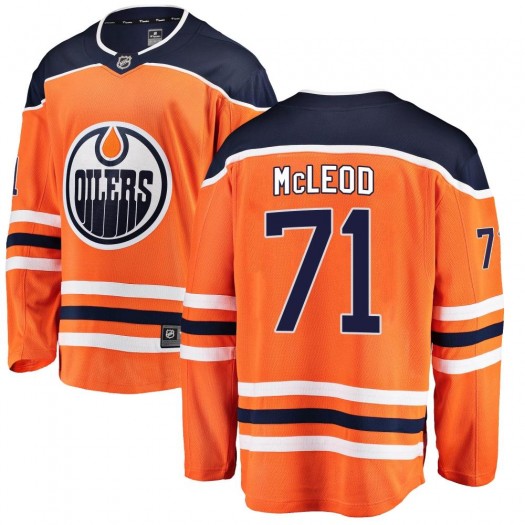Ryan McLeod Edmonton Oilers Youth Fanatics Branded Orange Breakaway Home Jersey