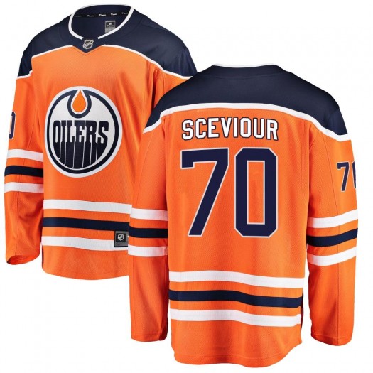 Colton Sceviour Edmonton Oilers Youth Fanatics Branded Orange Breakaway Home Jersey